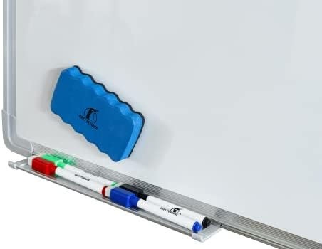Комплект за бяла дъска - Whiteboard за сухо изтриване 24 x 24 инча с 1 Магнитна гума, 4 маркери за сухо изтриване, 4 магнити и 6 магнитни стикери - Стенни дъска-Напоминалка Kanban Wh