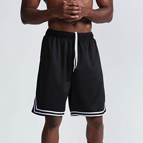 NIUQI Мъжки Активни Спортни Мрежести къси Панталони Junior Active за практикуване на Баскетбол, Джоггеры за Бягане с Джобове дантела прозорци