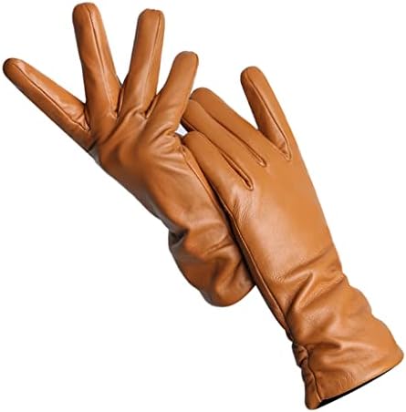 дамски кожени ръкавици, n/a, Топли дамски ръкавици, Тънки дамски зимни ръкавици (Цвят: D, размер: 6.5)