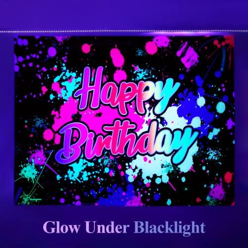 Ralxion Светят в тъмното, за да проверите за партита Неон за Фон на партита Светещи Аксесоари за партита и украса на Фона честит рожден Ден на Blacklight Реактивни графити UV