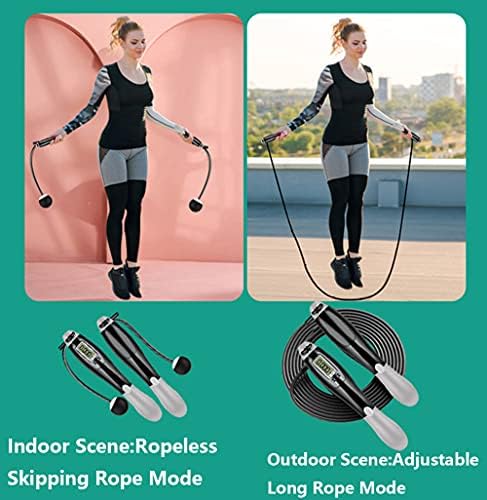 Безжична въже за скачане с утяжелителем Waremew за фитнес [е Подходяща за различни възрасти и нива на] Цифров скачане на въже, без въже за фитнес-упражнения с утяжеленн?