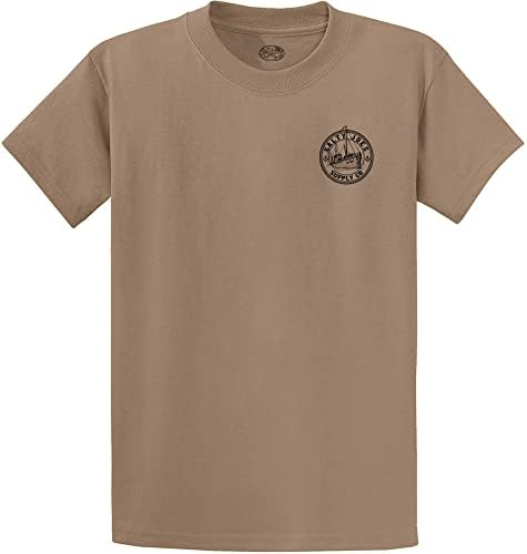 Мъжки Памучни тениски SALTY ДЖО с графичен лого в тежка категория на Обикновен, Голям и Високо качество
