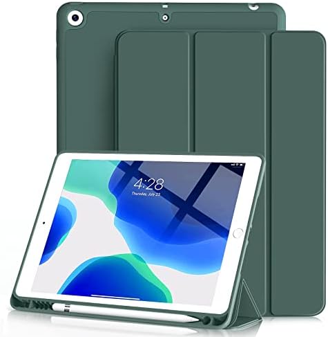 Калъф Aoub за iPad 10.2 инча, iPad 9-то поколение 2021/iPad 8-то поколение 2020/ iPad на 7-то поколение 2019, с държач за Моливи, калъф-поставка с мека задния капак от TPU, Автоматичен режим ?