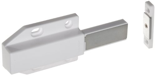 Стоманена магнитна ключалка за повърхностен монтаж, покритие от жълто хромата цинк, Дължина 1-45/64 инча, черен (опаковка от 5 броя)