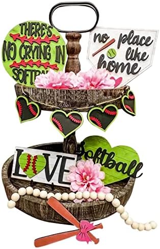 Набор от бейзболни на няколко Нива, Тави Mortilo За Домашно Парти, Декоративни Мини-Дървена Табела, Бейзбол, Семейна Бейзболна