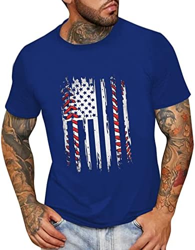 XXBR, Мъжки Топ в Деня на Независимостта на САЩ, на 4 юли, Тениска с кръгло деколте, Блуза в Звездната Ивица с Принтом, Тениска с Флага на САЩ