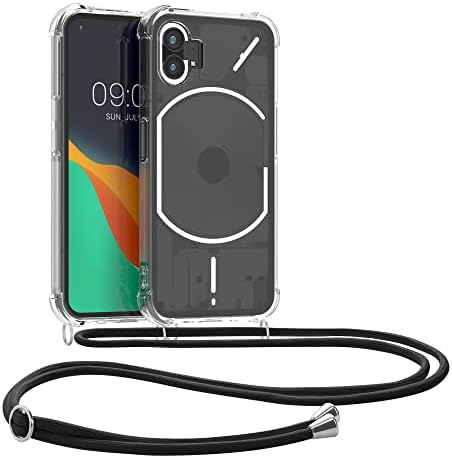 Чанта за носене през рамо kwmobile, съвместим с Нищо Phone (1) Калъф - Прозрачна капачка от TPU за телефон с каишка на съвсем