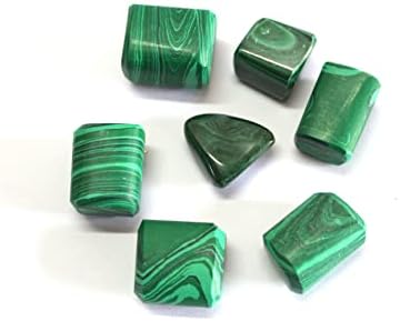 Фасетиран камък Jet Malachite 100 грама, е около 0,75 инча до 1 инча, Висококачествен книжка Jet International Crystal Therapy, Произведено ръчно изображението - ТОВА е ПРОСТО Линк