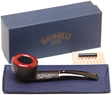 Тръба за пушачи Италианския тютюн Savinelli, Черно на цвят в римския Рустике