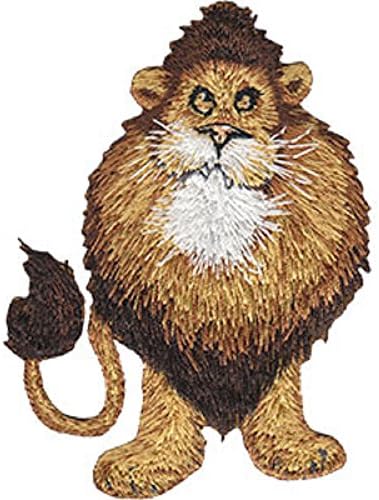 Нашивка Animal Club Lion - Бродирани Фигурка на Лъв Премиум-клас, Изпълнена Желязо/Пришитая нашивка - 3 x 4