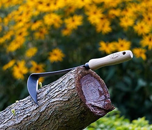 Японската Ръчно мотика Tierra Garden DeWit Right Hand, Ръчно изработени Градински инструмент за премахване на трева, Плевели и много Други