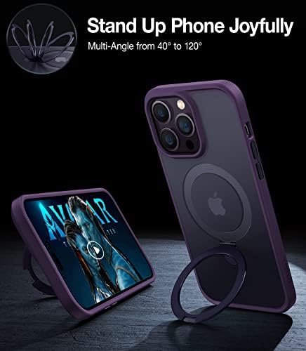 Магнитен калъф TORRAS за iPhone 14 Pro Max [Съвместим с Magsafe] със стойка, [Защита от падане на военен проба] устойчив на удари Прозрачен Тънък защитен калъф за вашия телефон отз?