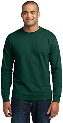 Мъжки t-shirt Port & Company с дълъг ръкав от памук, 50/50/Поли
