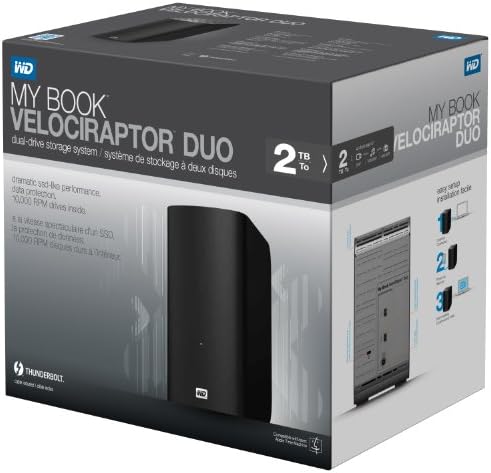 WD My Book VelociRaptor Duo 2 TB Външен Двоен твърд диск, RAID Thunderbolt