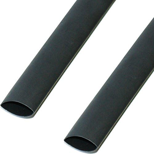 Свиване тръба 2: 1 черно На избор 13 размери и 4 дължина по квадратни метра (12 мм вътре, 1 м)
