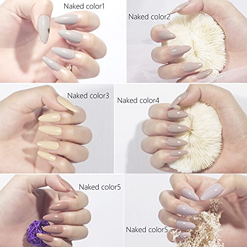 Набор от гелевых лакове за нокти Amiyoori, 6 Цвята лак за нокти, Отмачиваемый UV-led Лампа, Быстросохнущий Гел-Лак за нокти, Комплект