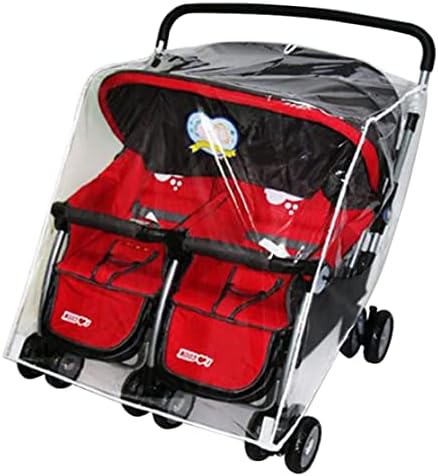 KUYYFDS Дъждобран за детска количка, Двоен Дъждобран За количка, Чанта за количка, Зима и Дъжд, рамо до Рамо, Чанта за детска количка,