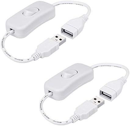 Electop 2 бр USB кабел за свързване на мъже и жени с превключвател за включване / изключване, USB удължителен кабел, Вграден Кулисный Превключвател за Видео, Led Настолна Лам