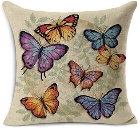 18 X 18 Инча Цветна Пеперуда Домашен Декоративен Хвърли Калъфка Калъф за Възглавници
