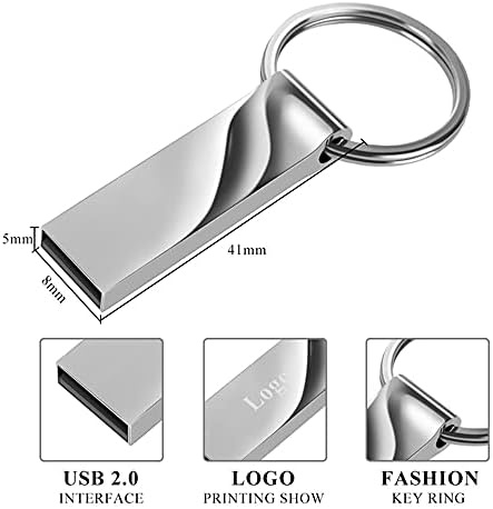 n/a Метален USB флаш памет 32 GB 16 GB Пръчка Водоустойчив Флаш памет 8 GB флаш памет USB 2.0 USB Stick Ключ Потребителски лого (Цвят: черен размер: 32 GB)