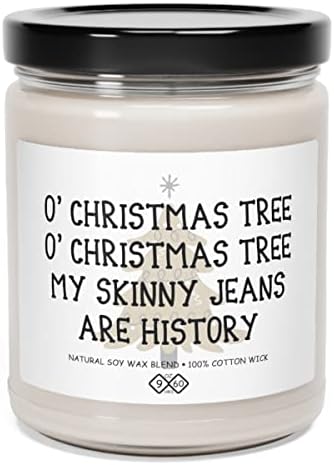 Саркастическая Коледна Свещ, 9 грама Бяло Соево Свещи С аромат на градински чай и Лавандула, Забавен Коледен подарък, Коледен