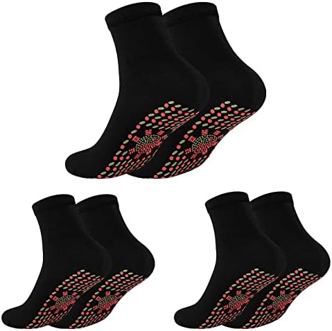 Bmisegm Чорапи Мъжки 10-13 Магнитни Самонагревающиеся 3 Чифта Чорапи С подгряване, Турмалиновые Зимни Удобни Чорапи За Активните Жени