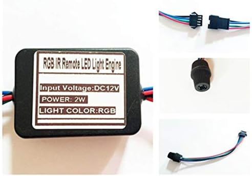 Мини-IIIuminator За Използване на 12V Led Източник на Светлина 24Key IR Дистанционно управление за Пластмаса PMMA Оптичен кабел Странично Светене (RGB)