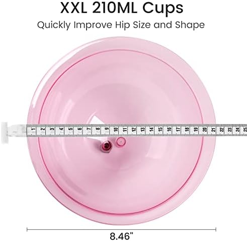 вакуумни чаши обем 210 мл-Аксесоари за вакуумни кутии Beauty Star -Много Голяма Издънка за вакуум терапия XXL с Y-образен маркуч, 1