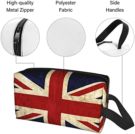 Пътна Чанта за тоалетни принадлежности YUMQSEOS, Голяма Косметичка, Преносима Чанта за Бръснене, Флаг на Великобритания, Чанта за миене на
