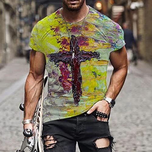 Тениски Dry Fit, Ризи за мъже, Мъжки Градинска Мускулна Тениска с Къс Ръкав и принтом, Индивидуалност, Модна Тениска