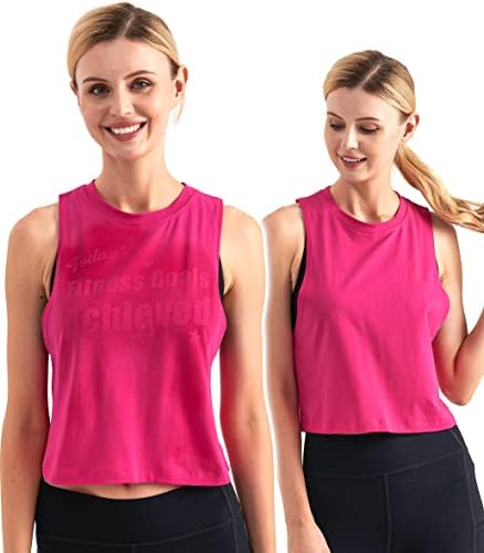 Дамски Съкратен Спортни Блузи с Активирането на Пот PaletteFit, Скъсяване на Риза без ръкави за практикуване на Йога в салона