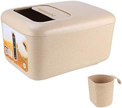 Кофа за ориз с чаша за претегляне на Началната Кухнята, За Съхранение на Зърно, Запечатани Кутия за Ориз, Кутия за съхранение на Ориз (Цвят: