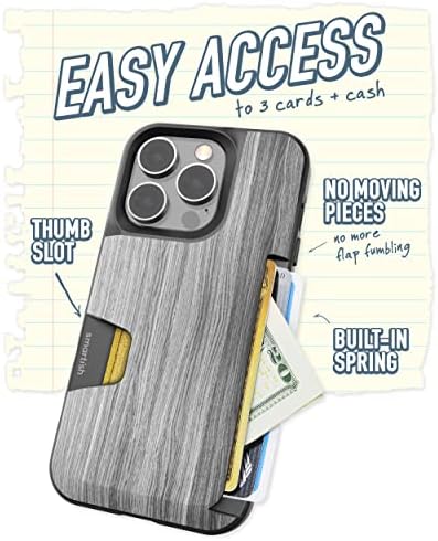 Луксозен калъф-портфейл за iPhone 14 Pro - Wallet Slayer Vol. 1 [Тънък + защитен], Притежател на кредитна карта - Graspin' Aspen