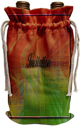Дизайн на покана 3dRose Beverly Turner - Покана с Абстрактен дизайн, Оранжево -Вино bag (wbg_23840_1)