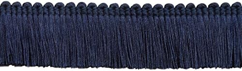 Шапките с ресни от колекцията Basic Подстригване с дължина 1 1/2 инча (3,5 см) (0150SB), тъмно синьо J3 (тъмно синьо) 5 ярда (15