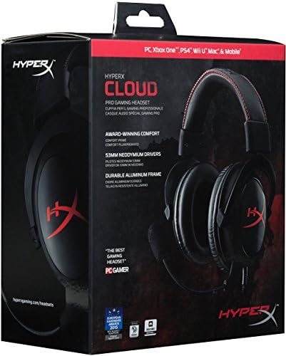 Детска слушалки HyperX Cloud, за PC, Xbox One1, PS4, PS4 PRO, Xbox One S1, Nintedo Switch (KHX-H3CL/WR) - Черен