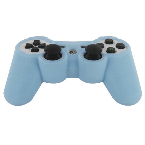 Мек силиконов защитен калъф eForBuddy контролера на Sony PlayStation 3 PS3, светло синьо