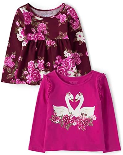 The Children ' s Place Baby 2 и Модерна Риза с дълъг ръкав за момиченца от 2 опаковки