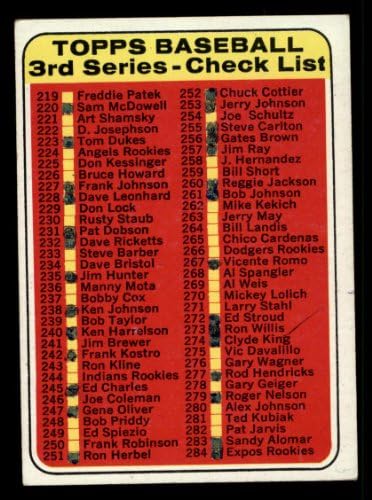 1969 Topps 214 списък 3 (Бейзболна картичка) БЕДЕН
