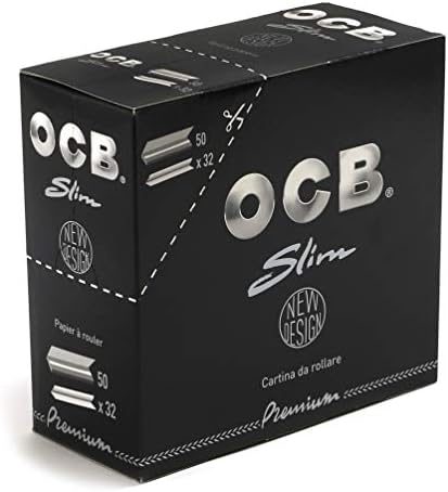 Ocb Premium King Size Тънка Рулонная хартия, Пълна кутия от 50 опаковки