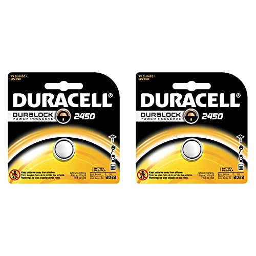 Литиева батерия Duracell DL2450 за монети, размер на 2450, 3, капацитет от 540 ма (корпус от 6 броя) (опаковка от 2 броя)