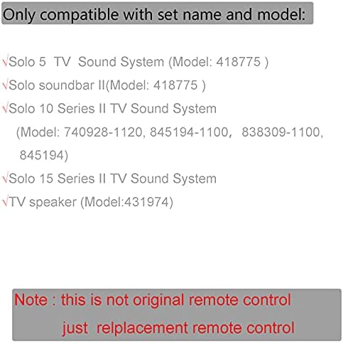 Универсално дистанционно за управление на DHCHAPU Подходящ за аудио системи с марката Bose Solo 5 10 15 Series ii TV 732522/418775/431974 и динамиката на телевизора