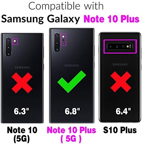 Съвместим с Samsung Galaxy Note 10 Plus Note10 + 5G Калъф за мобилен телефон с Магнитна стойка Вертикална стойка за каботажните Тънък Калъф