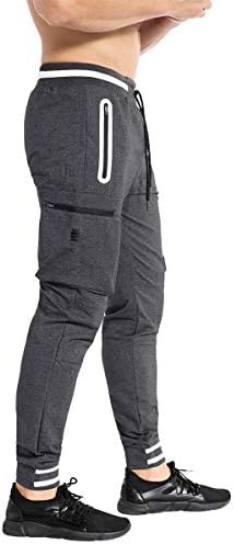 Мъжки Зауженные Спортни Спортни Панталони BROKIG-Всекидневни Спортни Панталони За джогинг С Джобове с цип