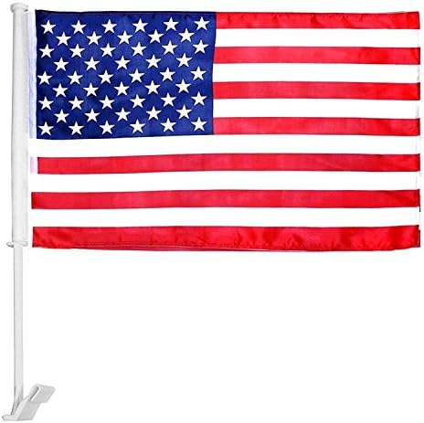 Корпоративна набор от флагове на Съединените Щати Black Duck с клипсой на прозореца на колата - 12 x 18 - Привързана към прозореца на колата