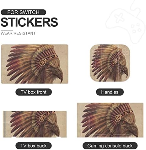 Нас индийски белоглав орел етикети защитно фолио стикер персонализирани Full Wrap стикер съвместими с Nintendo ключ