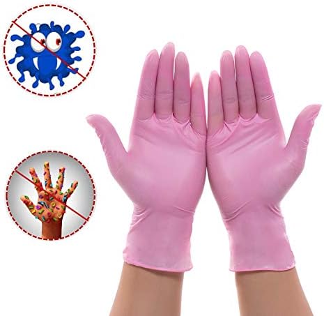 Ръкавици за еднократна употреба te wai Розово, Жълто, Оранжево, Зелено, без прах, без латекс, цветни Ръкавици За почистване 100