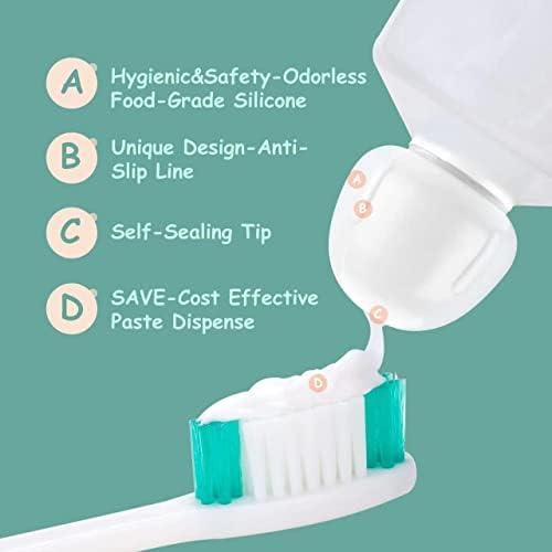Опаковка Капсули за паста за зъби FRSISI, 6 Опаковки на Хранителни Силиконови Самозакрывающихся Капачки за Паста за зъби с Почистването