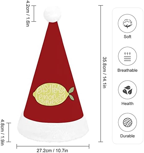 Проста стикер с лимон, выдавленная Коледна шапка, персонални шапка на Дядо Коледа, забавни коледни декорации