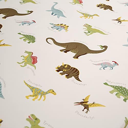 MAG 3 бр. Чаршаф с Динозаври в реален Размер, Бяла, на базата на Различни Динозаври, Чаршаф от Супер Мек Микрофибър, за деца, юноши и любители на Динозаврите, Любителите